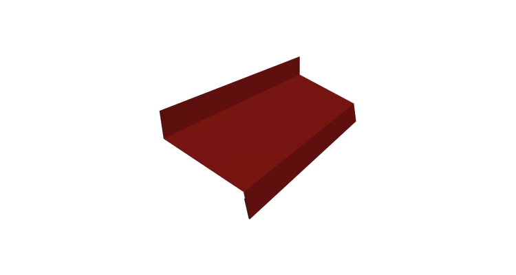 Отлив простой 50 0,45 PE с пленкой RAL 3011 коричнево-красный (2м)