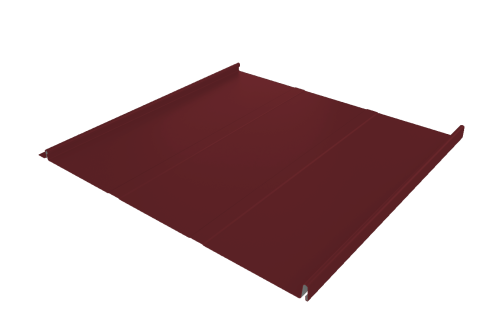 Фальц двойной стоячий Line Grand Line 0,45 PE с пленкой на замках RAL 3005 красное вино