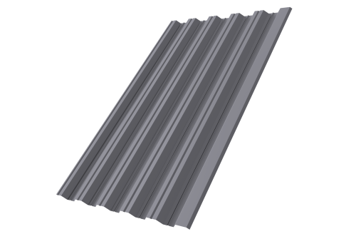 Профнастил НС35 R 0.45 PE RAL 7004 сигнальный серый