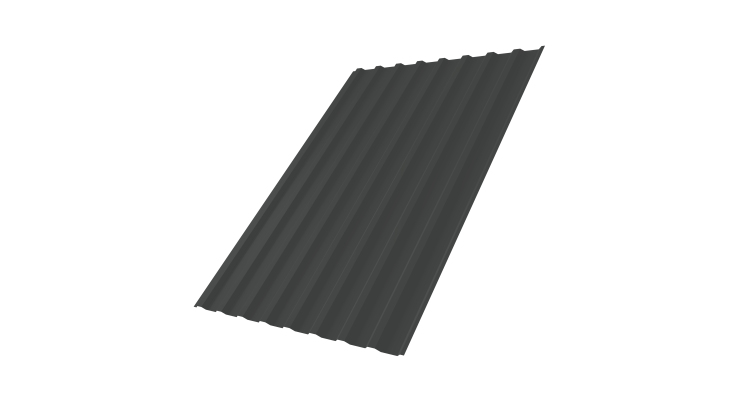 Профнастил С20В 0,45 Drap RAL 7016 антрацитово-серый