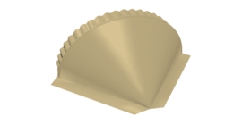 Заглушка конусная 0,45 PE RAL 1014 слоновая кость