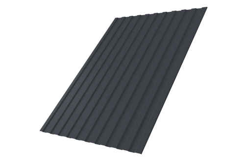 Профнастил С8А 0,45 PE-Double RAL 7024 мокрый асфальт