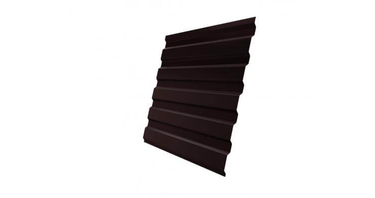 Профнастил С20А 0,5 GreenCoat Pural RR 887 шоколадно-коричневый (RAL 8017 шоколад)
