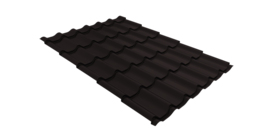 Металлочерепица классик Grand Line 0.5 Drap TX цвет RAL 9005 черный