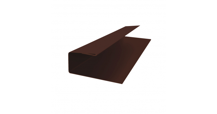 J-Профиль 12мм 0,5 Satin с пленкой RAL 8017 шоколад (2м)