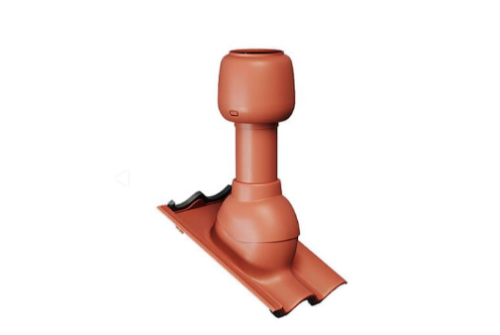 Дефлектор скатный для волновой черепицы (h 500мм, d 110мм) Франкфуртская, Таунус красный