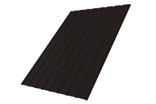 Профнастил С10В 0.45 PE-Double RAL 9005 черный