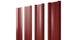 Штакетник М-образный A с прямым резом 0.45 PE RAL 3011 коричнево-красный