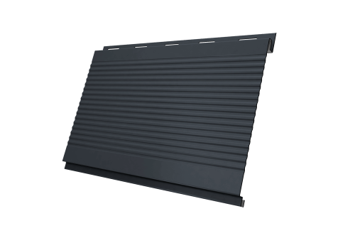 Вертикаль 0,2 GL gofr 0.5 Drap TX с пленкой RAL 7024 мокрый асфальт