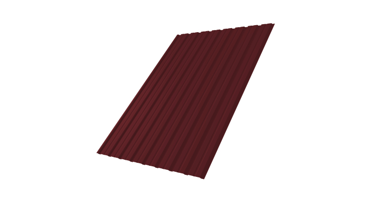 Профнастил С10В 0.5 Satin с пленкой RAL 3005 красное вино