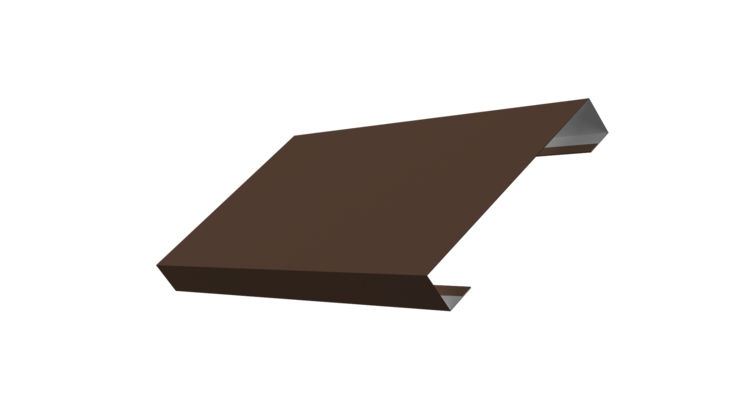 Ламель лицевая 125 забора жалюзи Texas 0.5 Velur X с пленкой RAL 8017 шоколад