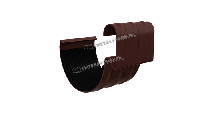 Соединитель желоба Металл Профиль GS lite D125 RAL 8017