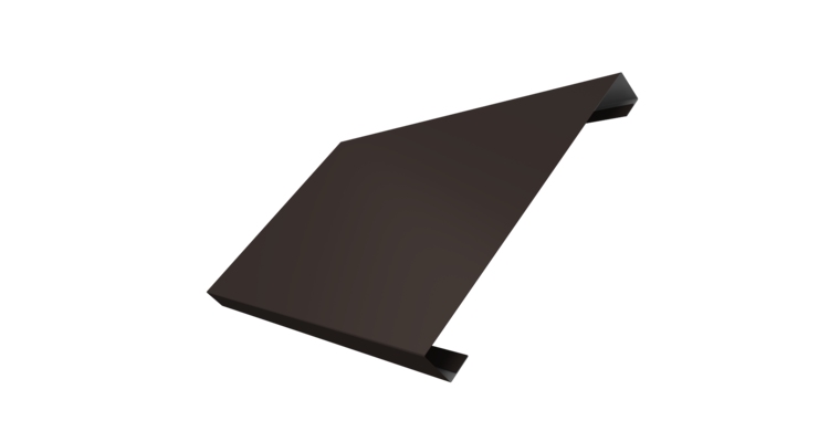 Ламель лицевая 200 забора жалюзи Texas 0.5 Rooftop Бархат с пленкой RR 32 темно-коричневый