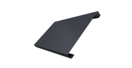 Ламель лицевая 200 забора жалюзи Texas 0.5 PurLite Matt с пленкой RAL 7024 мокрый асфальт