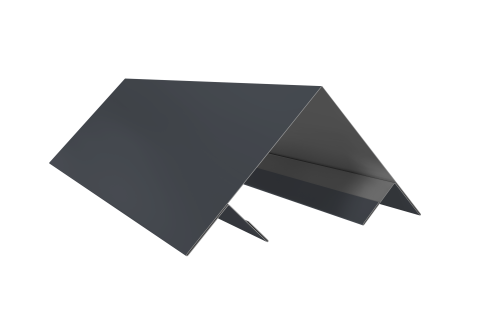 Планка угла внешнего составная верхняя 0,5 Satin с пленкой RAL 7024 мокрый асфальт (3м)