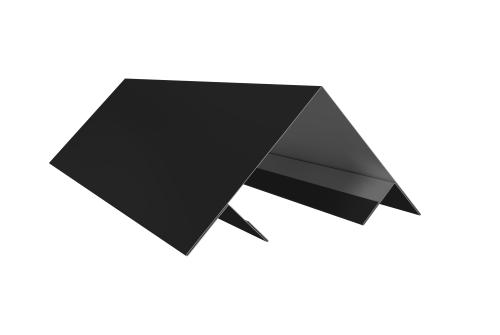 Планка угла внешнего составная верхняя 0,5 Satin с пленкой RAL 9005 черный (3м)