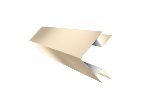 Угол внешний сложный 75х75 0,5 Satin с пленкой RAL 1015 светлая слоновая кость (2м)