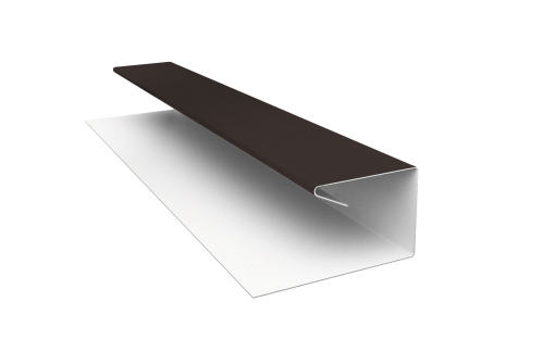 Планка П-образная завершающая сложная (КД) 0,5 Drap TX RR 32 темно-коричневый (3м)