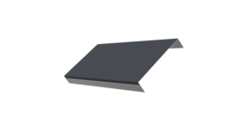 Ламель обратная 150 забора жалюзи Texas стартовая/финишная для калиток и ворот 0,45 Drap ST с пленкой RAL 7024 мокрый асфальт