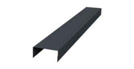 Крышка 30х20 жалюзи Texas 0,5 PurLite Matt RAL 7024 мокрый асфальт (2м)