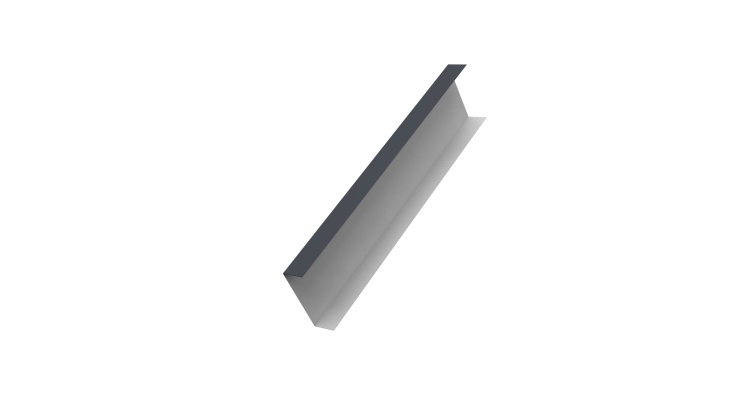 Декоративная накладка на столб универсальная 60х60 для забора жалюзи 0,45 Drap ST RAL 7024 мокрый асфальт (2м)