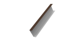 Декоративная накладка на столб универсальная 60х60 для забора жалюзи 0,5 Satin Matt RAL 8017 шоколад (2,5м)