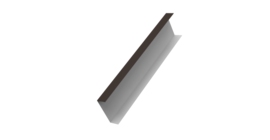 Декоративная накладка на столб универсальная 62х55 для забора жалюзи 0,5 PurLite Matt RR 32 темно-коричневый (3м)