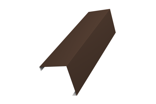 Декоративная накладка на столб универсальная угловая 60х60 для забора жалюзи 0,5 Satin RAL 8017 шоколад (2м)