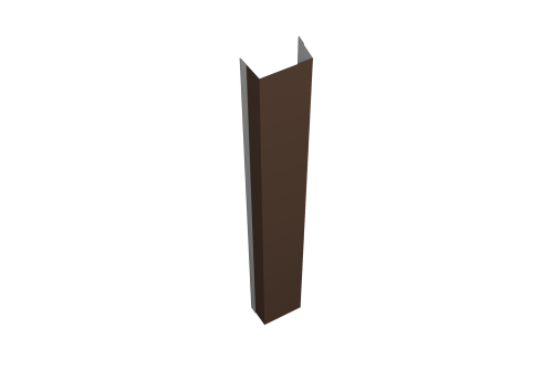 Крепежная планка нижняя Texas 0,5 Rooftop Бархат RAL 8017 шоколад (1,8м)