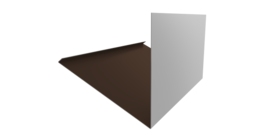 Планка примыкание верхнее к трубе фальц 0,5 PE с пленкой RAL 8017 шоколад (3м)
