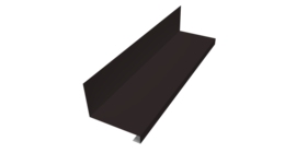 Планка примыкание нижнее к трубе фальц Grand Line 0,5 Drap TX RAL 9005 черный (3м)