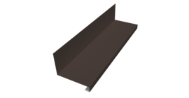 Планка примыкание нижнее к трубе для Кликфальц Pro Grand Line 0,5 Satin Matt RR 32 темно-коричневый (2м)