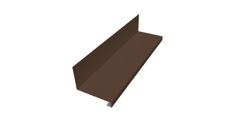 Планка примыкание нижнее к трубе для Кликфальц Pro Grand Line 0,5 Satin Matt RAL 8017 шоколад (2м)