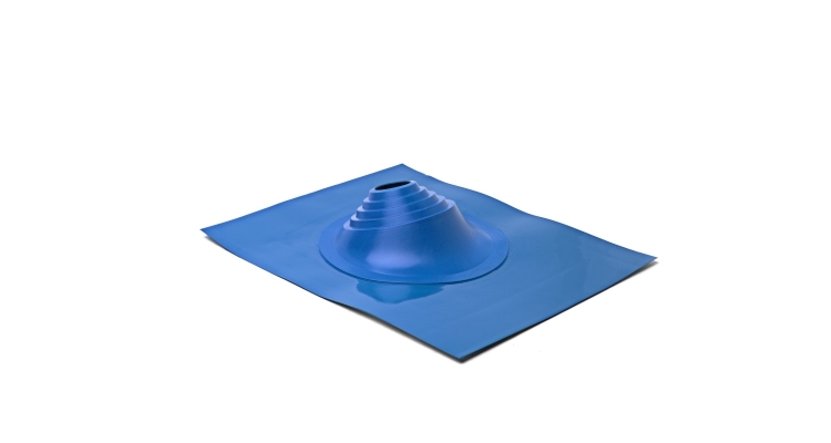 Проходной элемент MF угловой №1 (75-200мм) +240 силиконовый (металлический окрашенный фланец) синий