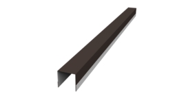 Планка вертикальная обратная для забора жалюзи Palermo 0,5 Satin Matt RR 32 темно-коричневый (3м)