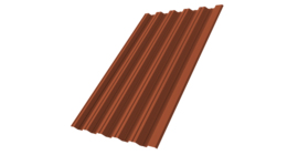 Профнастил HC35R 0,5 Satin RAL 8004 терракота